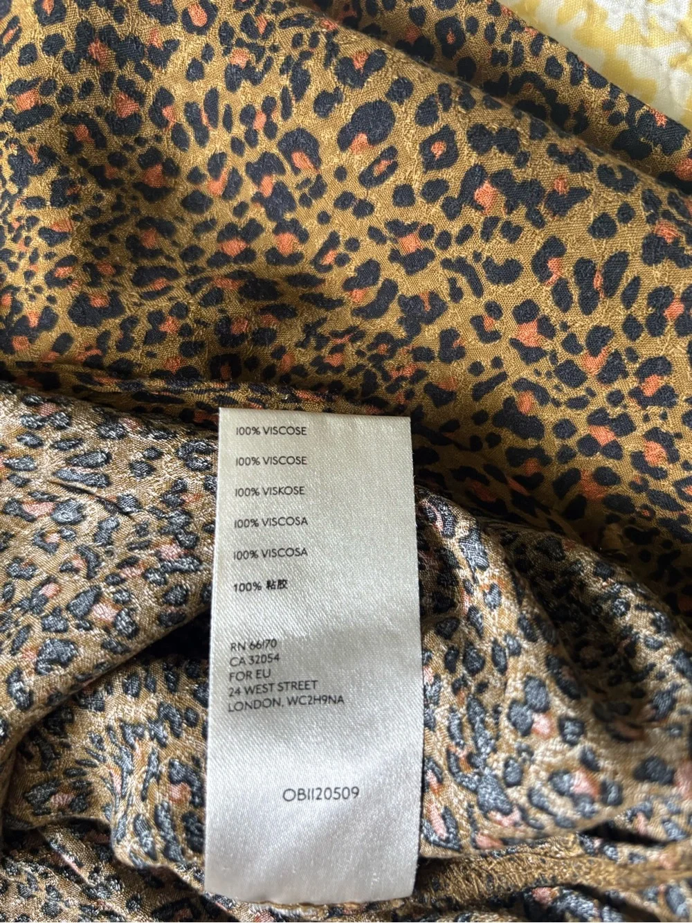 Free People Celia Tie-Front Blouse leopard print